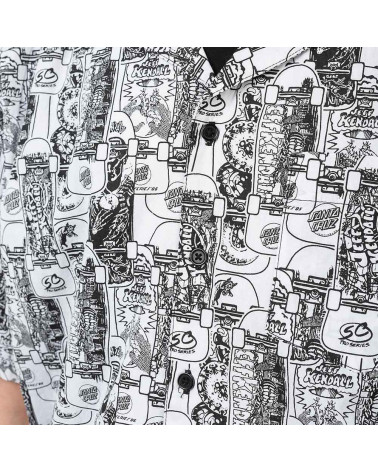 Santa Cruz Camicia Kendall Catalog Shirt - White/Black