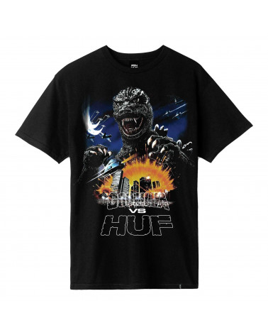 Godzilla VS HUF - Godzilla Tour Tee - Black