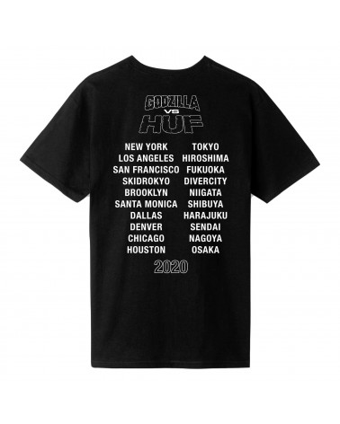 Godzilla VS HUF - Godzilla Tour Tee - Black