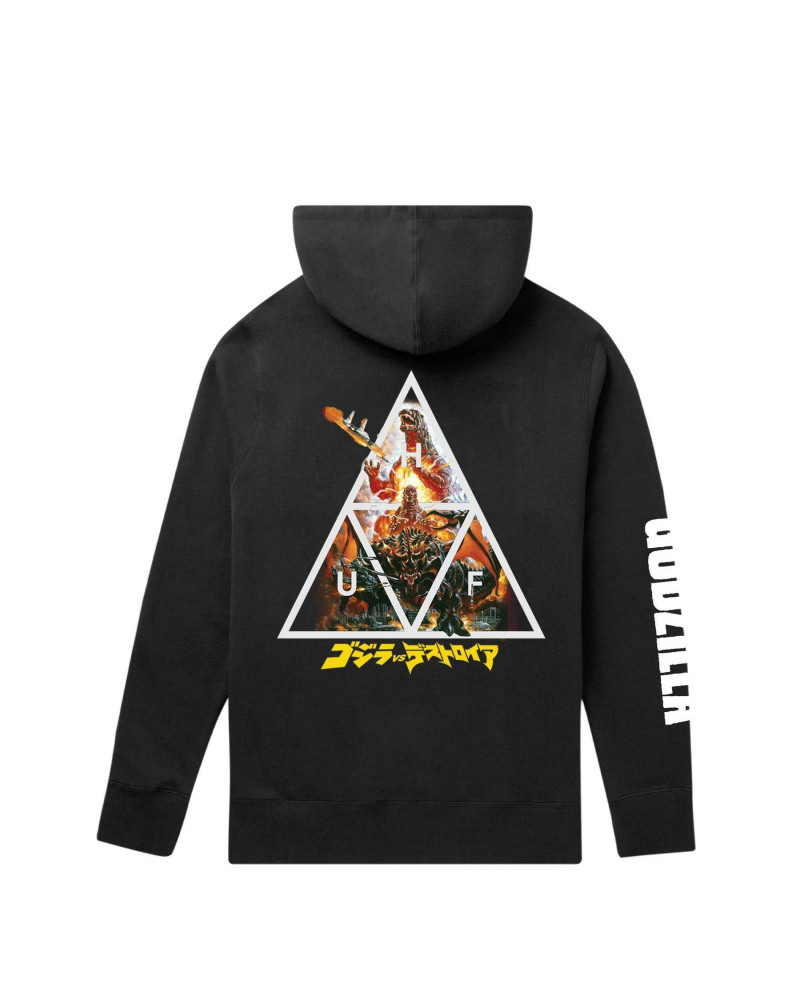 Godzilla VS HUF - Godzilla TT PO Hoodie - Black