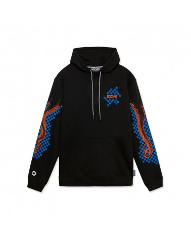 Octopus - Felpa Octopus Checkered Logo Hoodie - Black