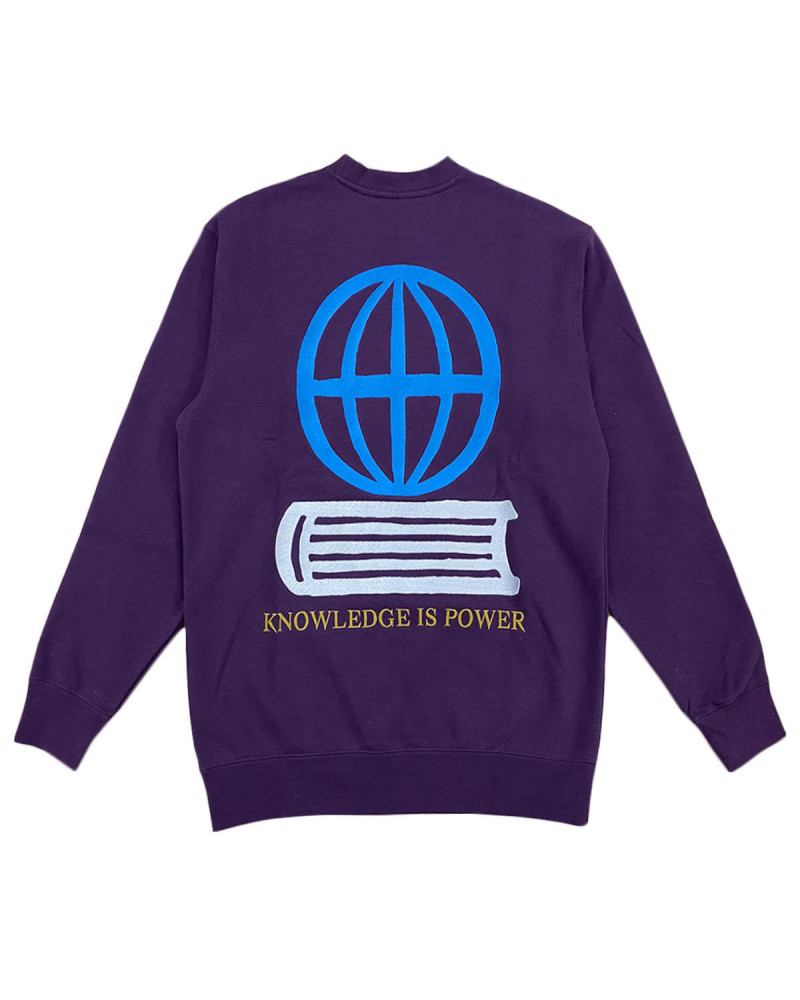 Obey Felpa Knowledge Crew Fleece - Blackberry Wine