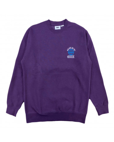 Obey Felpa Knowledge Crew Fleece - Blackberry Wine