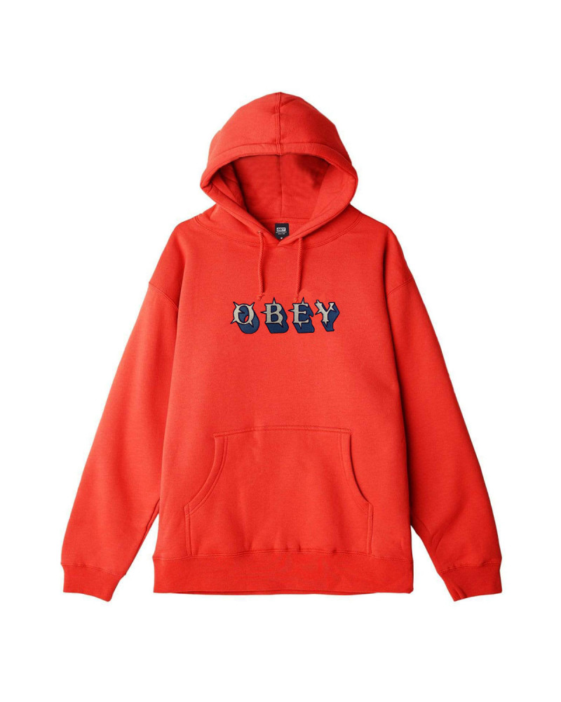 Obey Felpa Judge Hood Fleece - Red