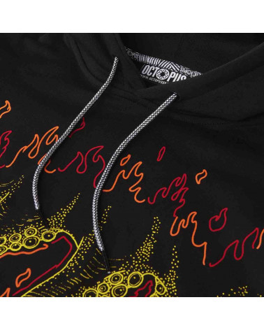 Octopus - Felpa Octopus More Fire Hoodie - Black
