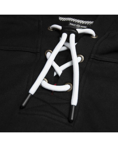 Dolly Noire Felpa Hockey Hoodie - Black And Red