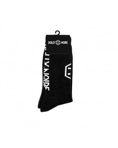 Dolly Noire Calze Vertical Logo Socks - Black