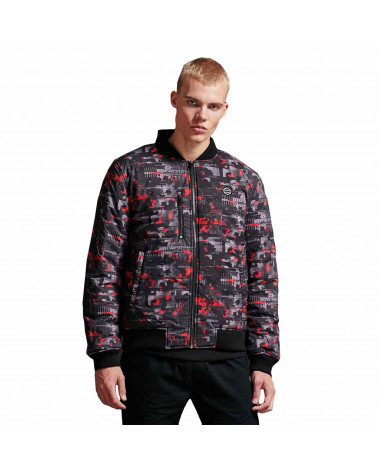 Dolly Noire Giacca Reversible Bomber Glitch Camo - Black