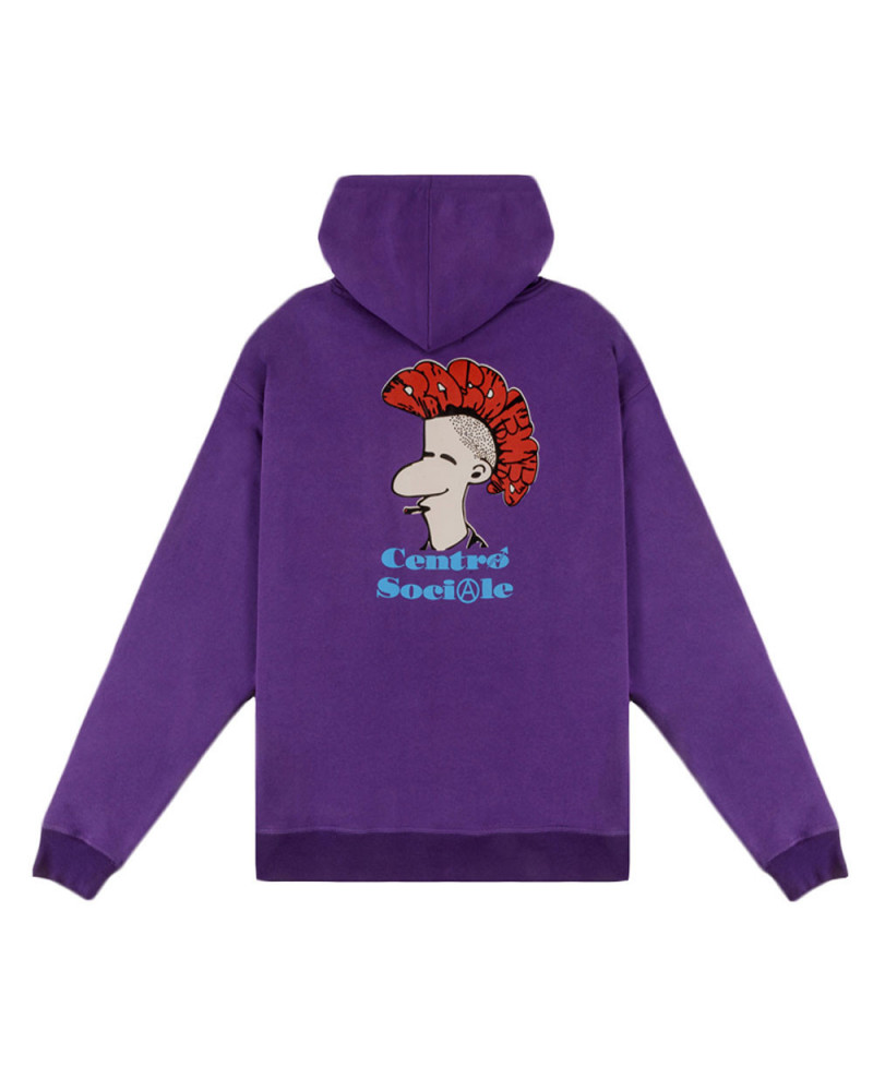 Pas De Mer Felpa Centro Sociale Hoodie - Purple