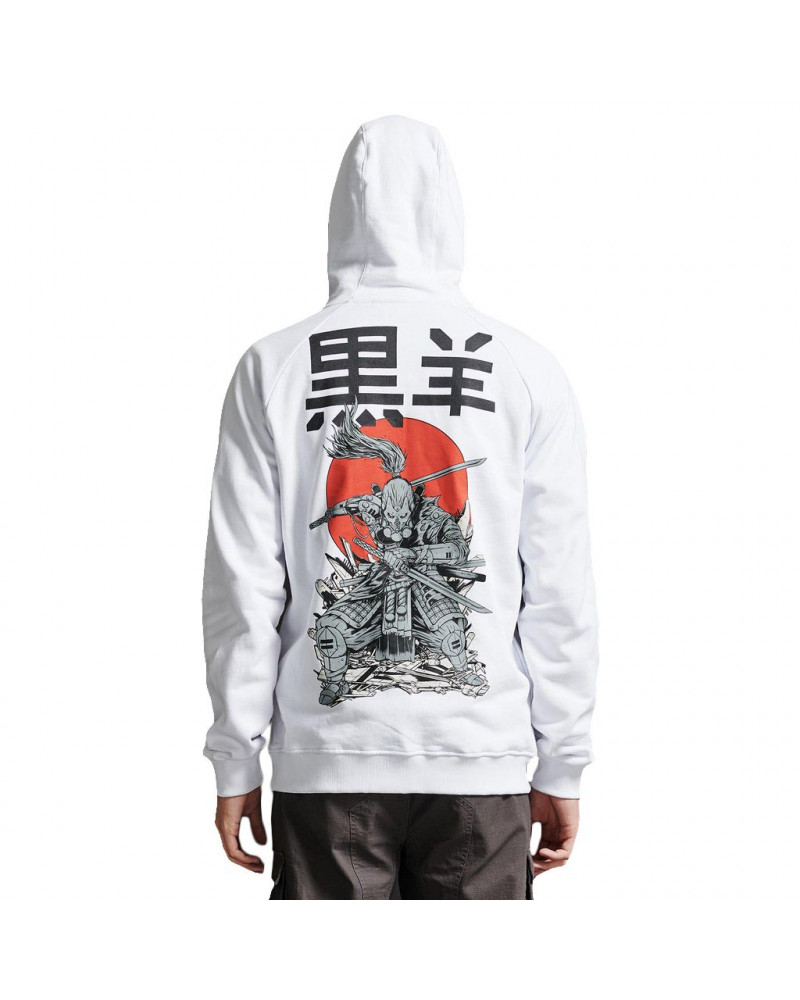 Dolly Noire Felpa Miyamoto Musashi Zip Hoodie - White