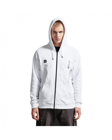 Dolly Noire Felpa Miyamoto Musashi Zip Hoodie - White