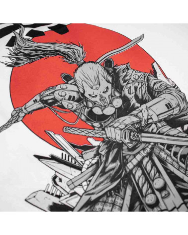 Dolly Noire Felpa Miyamoto Musashi Zip Hoodie - White