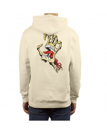 Santa Cruz Felpa Vintage Bone Hand Hood - Bone