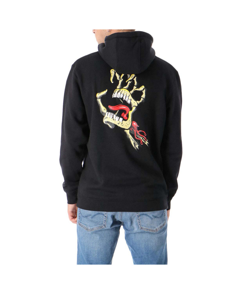 Santa Cruz Felpa Vintage Bone Hand Hood - Black