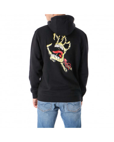Santa Cruz Felpa Vintage Bone Hand Hood - Black