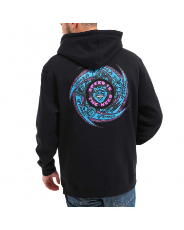 Santa Cruz Felpa Speed Wheels Faces Hood - Black