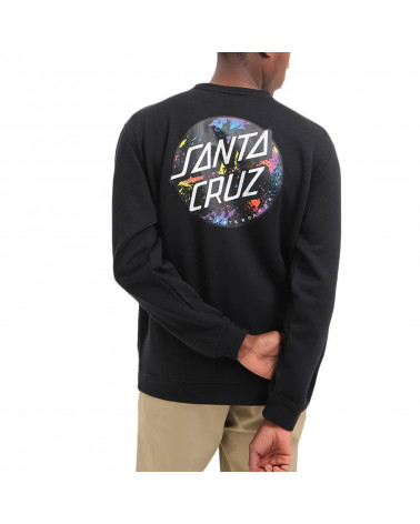Santa Cruz Felpa Dot Splatter Crew - Black