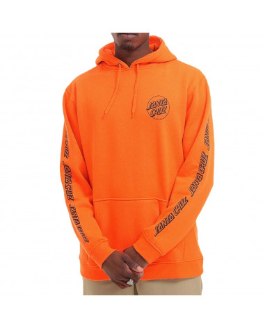 Santa Cruz Felpa Opus Dot Stripe Hood - Hot Coral