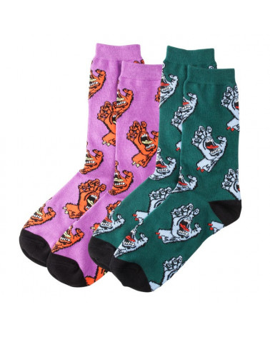 Santa Cruz Calze Multi Hand Sock - Evergreen and Lavender