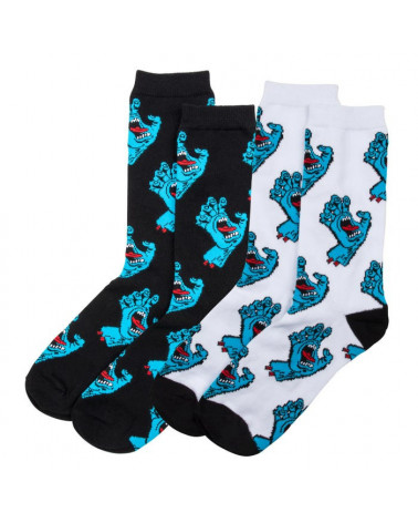 Santa Cruz Calze Multi Hand Sock - Black/White