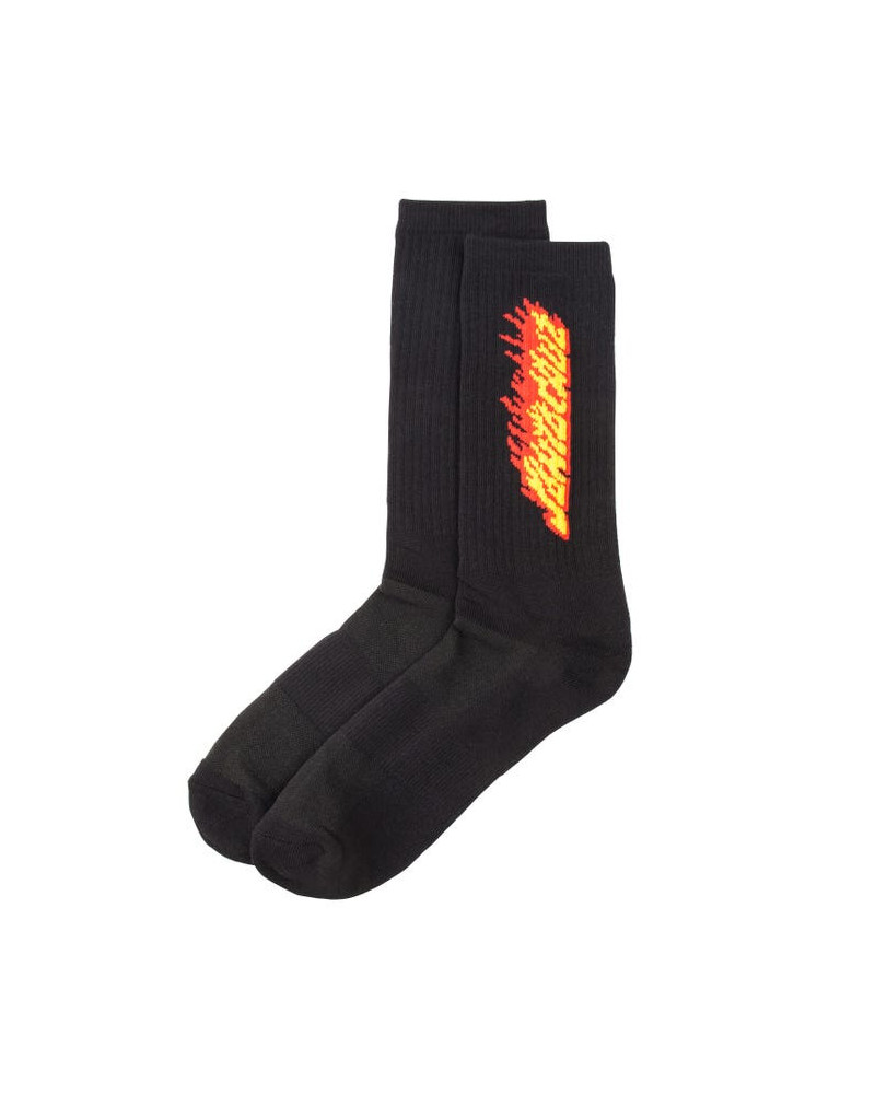 Santa Cruz Calze Flaming Stripe Sock - Black