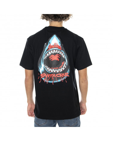 Santa Cruz Speed Wheels Shark T-Shirt - Black