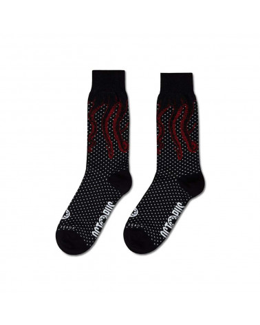Octopus Calze Polka Socks - Red/Black