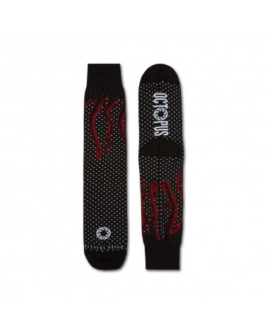 Octopus Calze Polka Socks - Red/Black