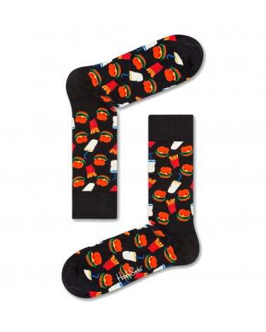 Happy Socks Calze Hamburger Sock - Black