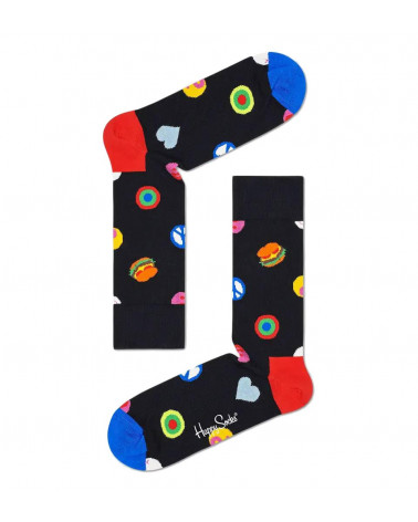 Happy Socks Calze Symbol Dot Sock - Black