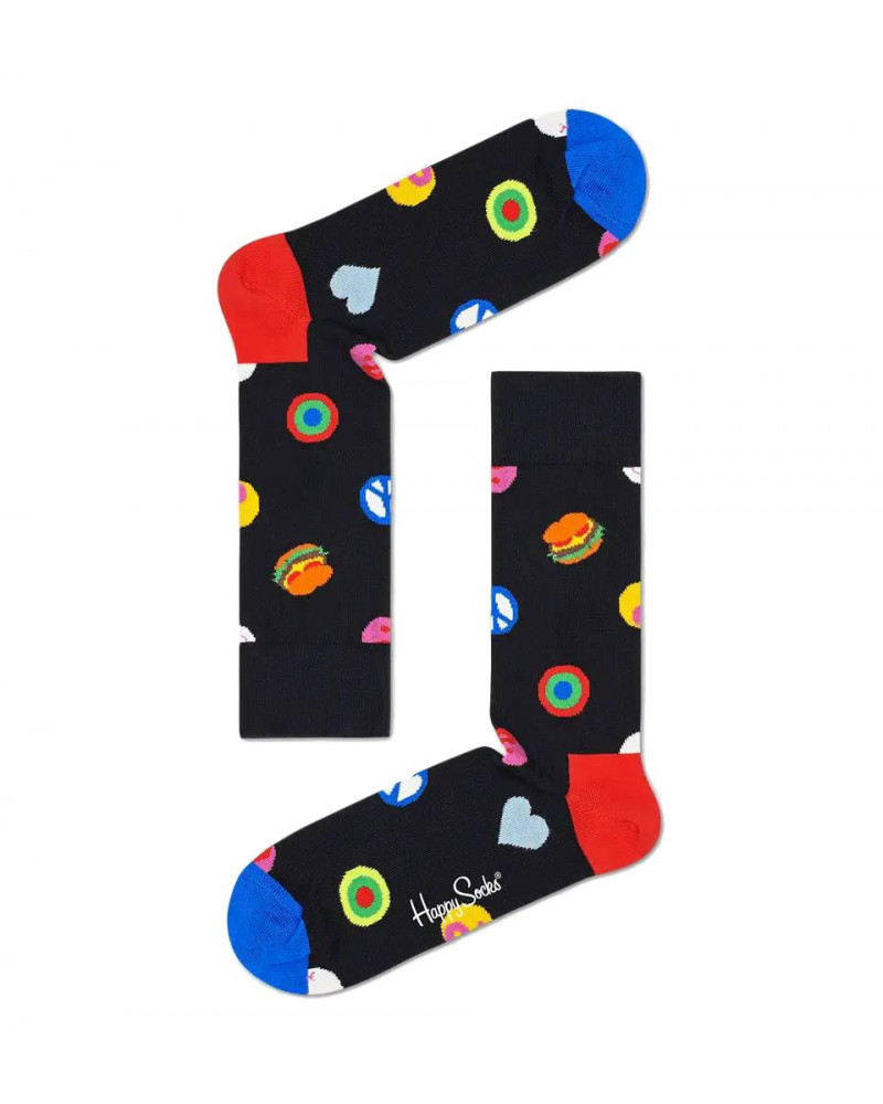 Happy Socks Calze Symbol Dot Sock - Black