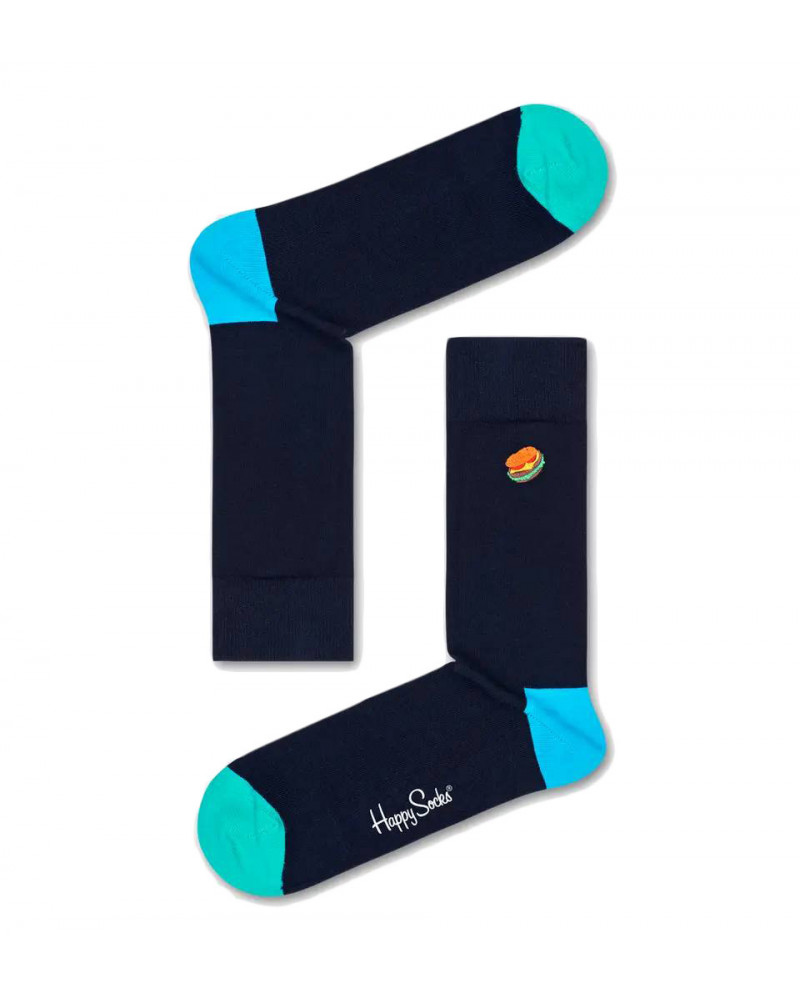 Happy Socks Calze Embroidery Hamburger Sock