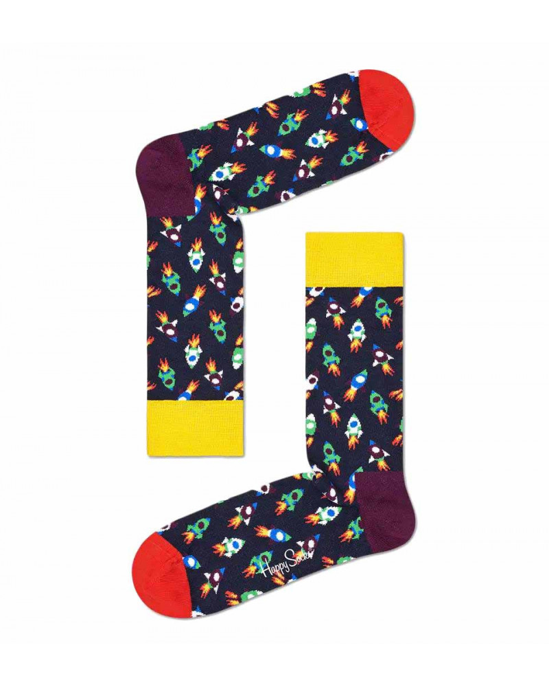 Happy Socks Calze Rocket Sock - Black