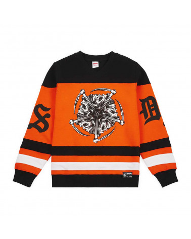 Doomsday Felpa Star Hockey Crewneck - Black/Orange