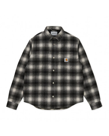 Carhartt WIP Giacca Lashley Shirt Jac - Black/White