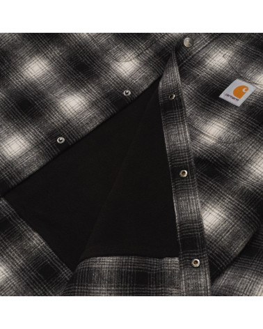 Carhartt WIP Giacca Lashley Shirt Jac - Black/White