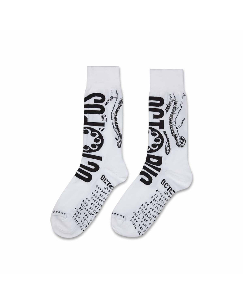 Octopus Calze Logo Socks - White