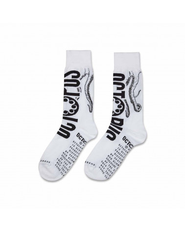 Octopus Calze Logo Socks - White