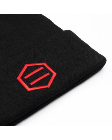 Dolly Noire Cappello Black & Red Beanie