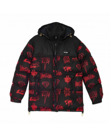 Iuter Giacca Horns Allover Puff Jacket - Red/Black