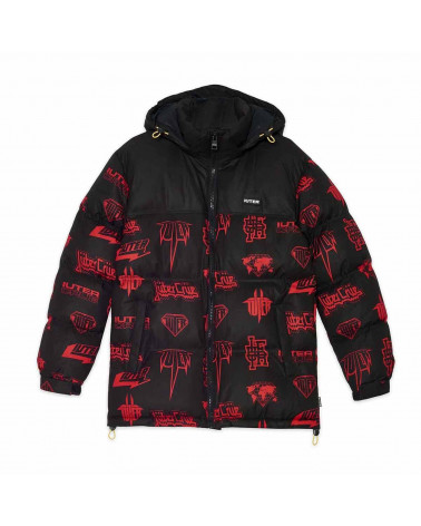 Iuter Giacca Horns Allover Puff Jacket - Red/Black
