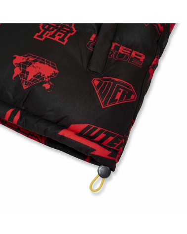 Iuter Giacca Horns Allover Puff Jacket - Red/Black
