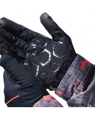 Dolly Noire Guanti Touch Gloves - Black/Red
