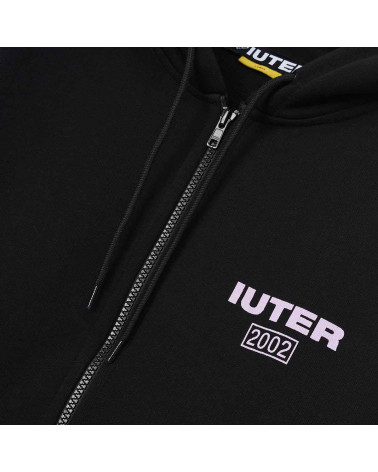 Iuter - Felpa Iuter Fast Logo Zip Hoodie - Black