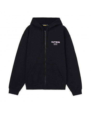 Iuter - Felpa Iuter Fast Logo Zip Hoodie - Black