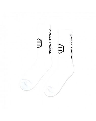 Dolly Noire Calze Vertical Logo Socks - White
