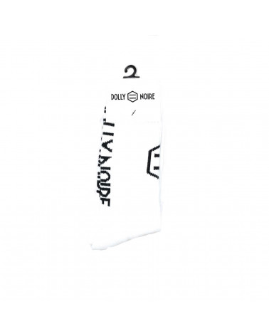 Dolly Noire Calze Vertical Logo Socks - White