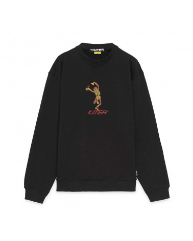 Iuter - Felpa Skeleton Crewneck - Black