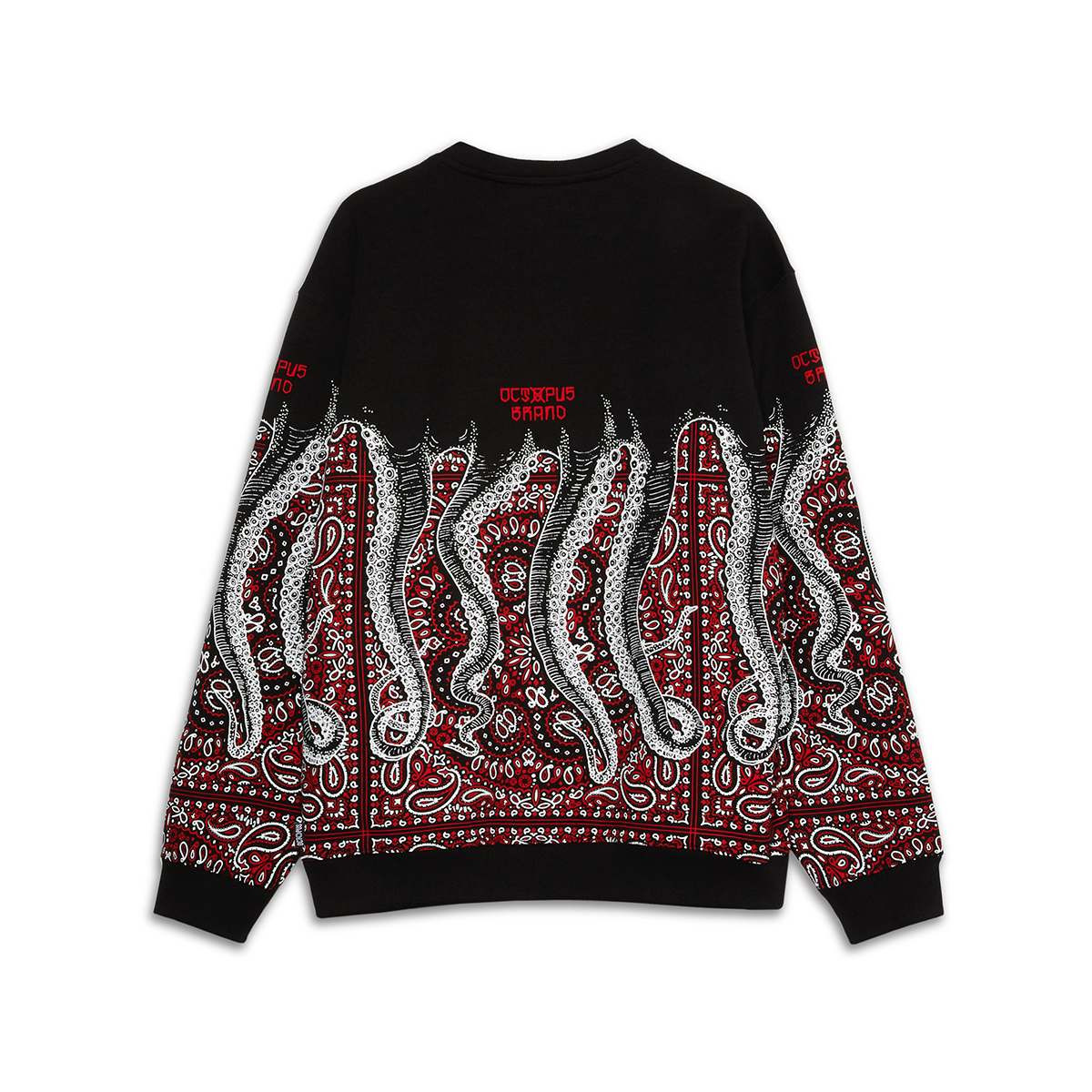 Octopus Felpa Bandana Crewneck Black Negozio Online Octopus