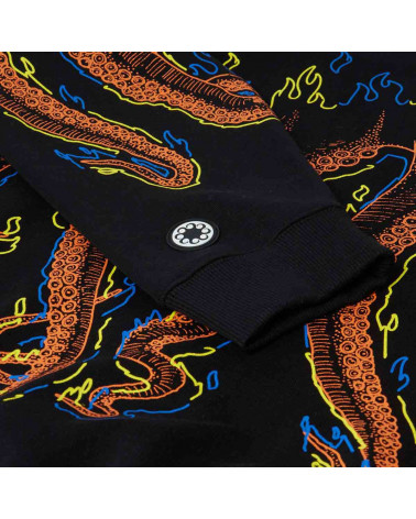 Octopus Felpa Octopus More Fire Crewneck - Black